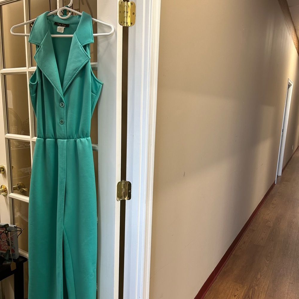 Mint green jumper with elastic waist